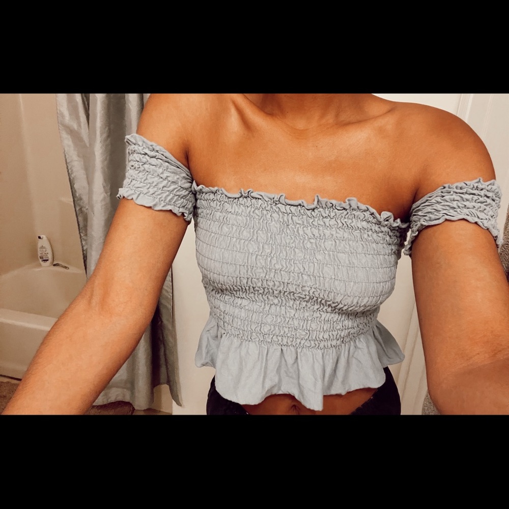 Blue Urban outfitters ruffle top